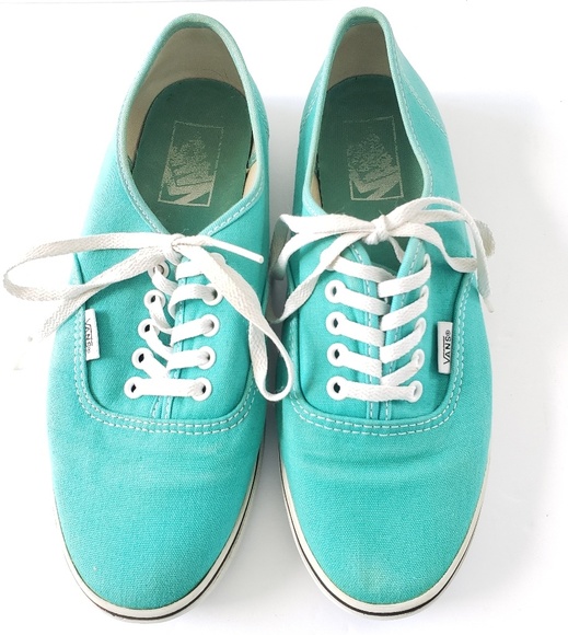 Vans Shoes - Vans teal mint green with white laces shoes